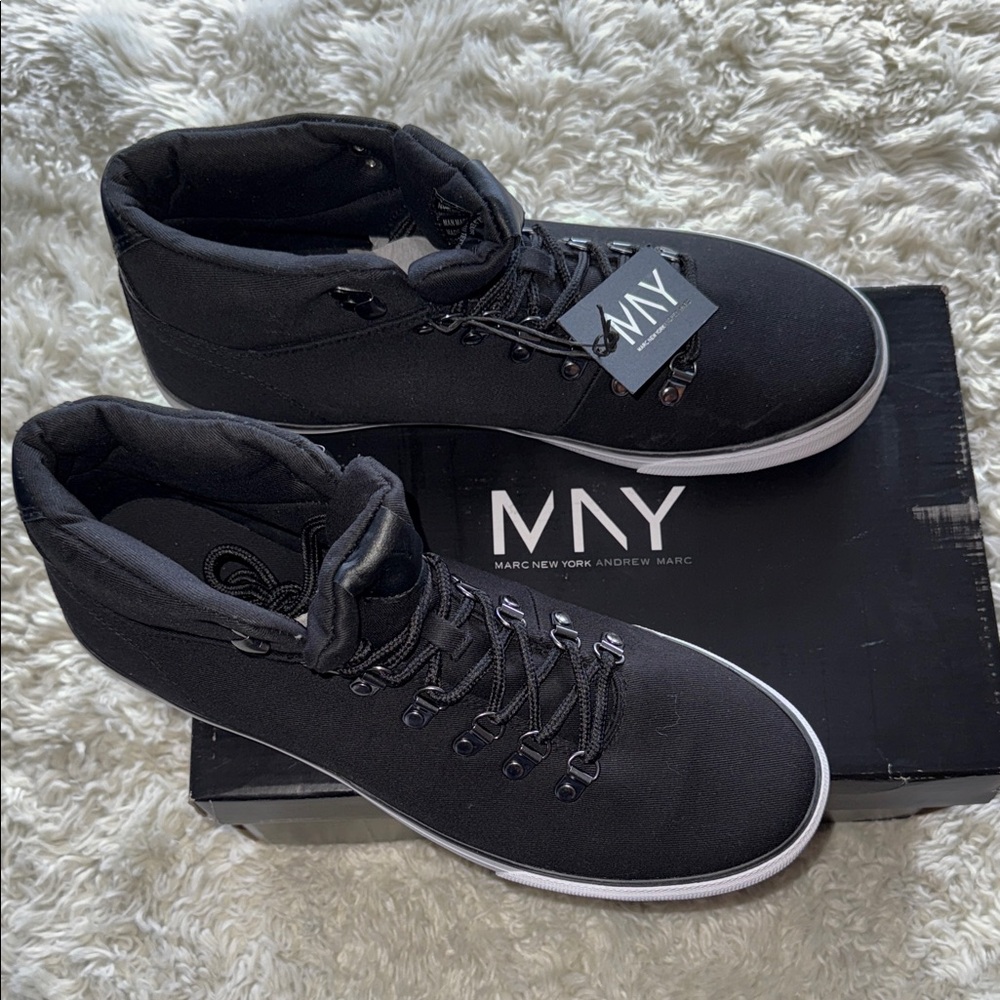 Marc New York Men's Black Canvas Sneakers